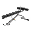 NEW Life Fitness Adjustable Decline Bench - Platinum frame, black upholstery
