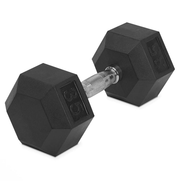 Rubber Hex Dumbbell, 35LB