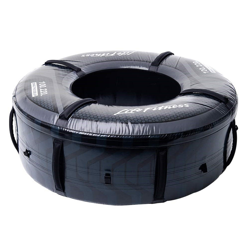 100 kg Flip Tire from Life Fitness, in black