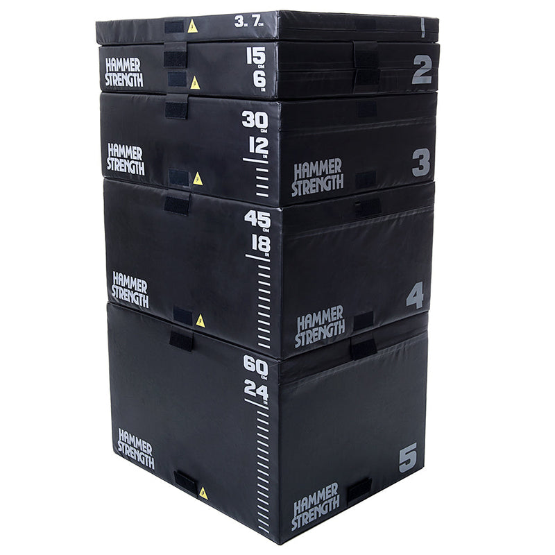 Stacked Hammer Strength Plyo Boxes - 3in to 24in