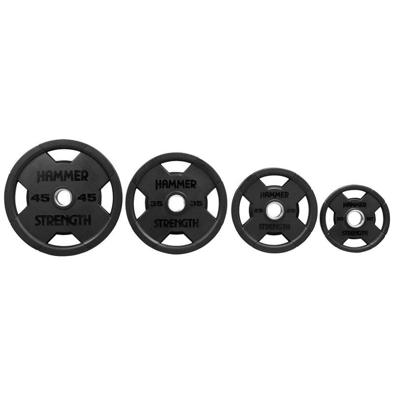 Hammer Strength Round Rubber Olympic Plate - 45lb, 35lb, 25lb, 10lb