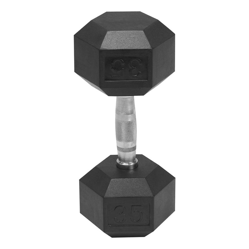 Rubber Hex Dumbbell, vertical